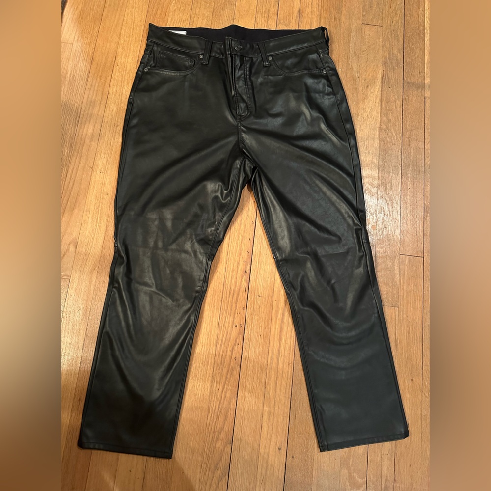 *NWOT* GAP Vintage Slim High Rise Leather Pants - Black